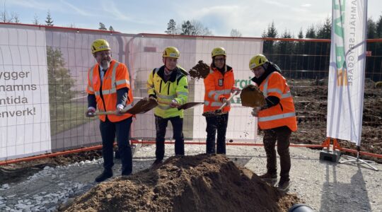 Första spadtaget för nya vattenverket.