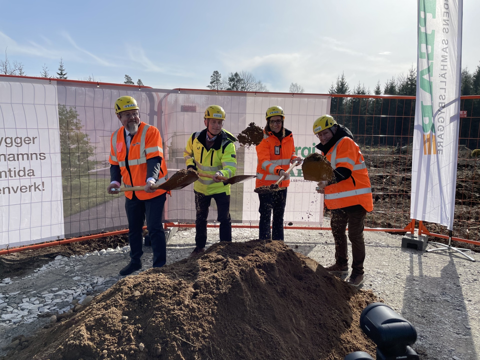 Första spadtaget för nya vattenverket.